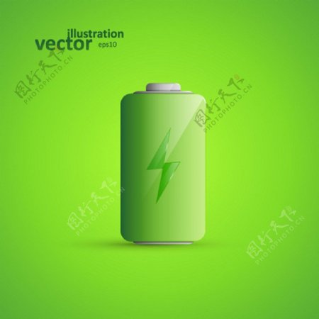 绿色电池背景素材