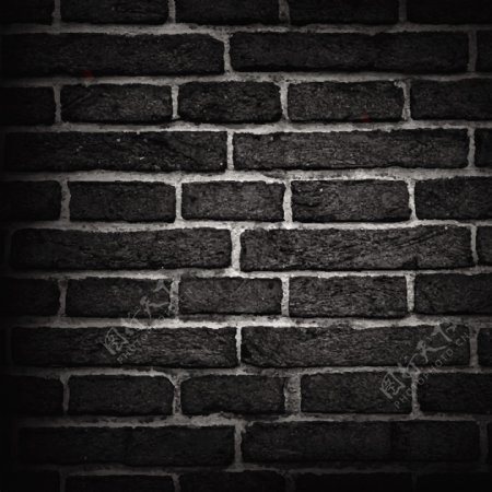 黑色砖墙背景矢量素材