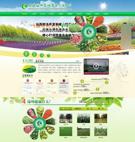 清新农业农林网页模板