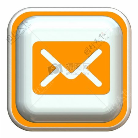 橙色的邮箱按钮