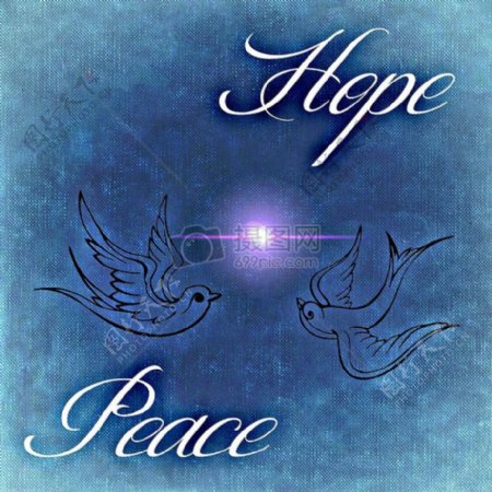 希望和平和平鸽背景