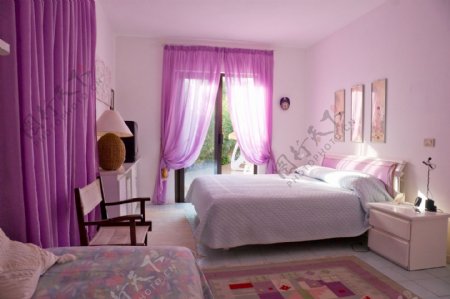 紫色浪漫风格室内设计图片
