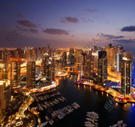 迪拜美丽夜景图片