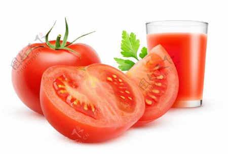 西红柿和果汁图片