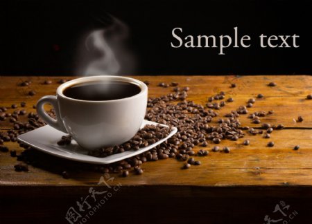 咖啡和咖啡豆图片图片