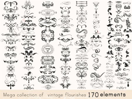 古典欧式花纹设计矢量素材