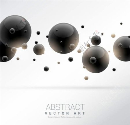 黑色球体抽象背景图片