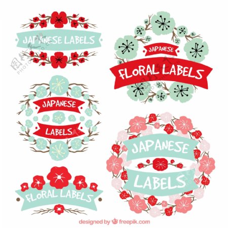 日本花卉日本标签