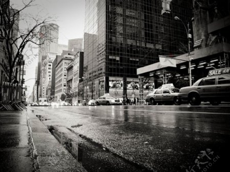 雨后的纽约街头