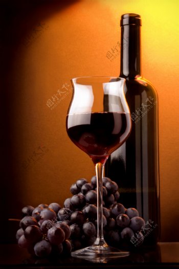 葡萄美酒摄影图片