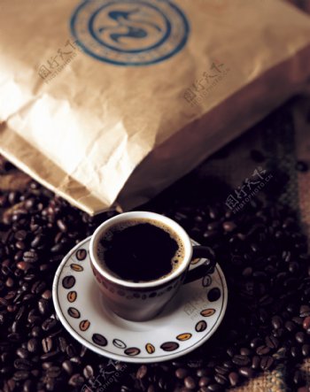 袋装咖啡咖啡豆一杯咖啡图片图片