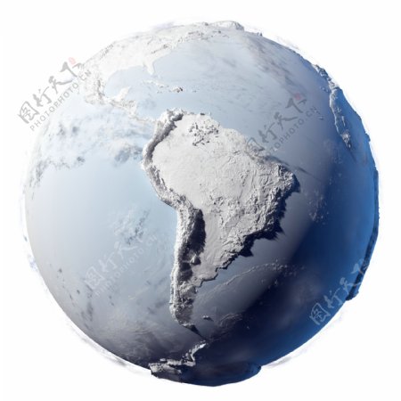 冰雪覆盖的地球图片