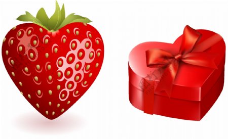 心形草莓礼物图片