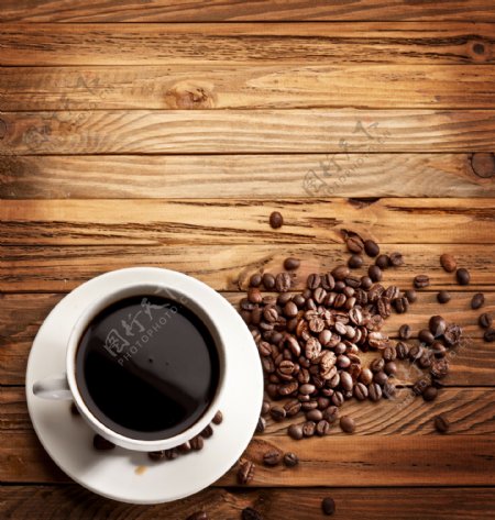 咖啡与咖啡豆图片