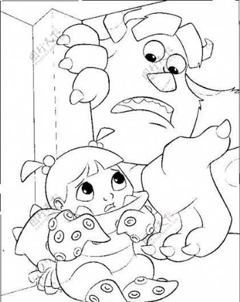 迪斯尼绘画人物卡通人物怪兽矢量素材ai格式08