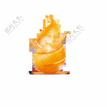 矢量橙子水果元素