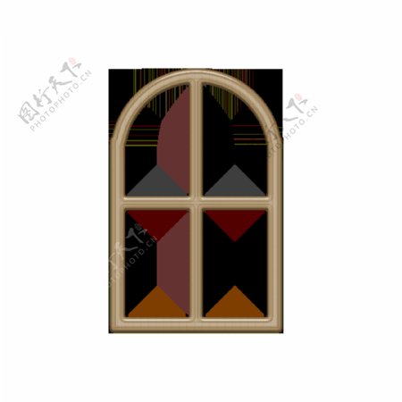 手绘木质门窗元素