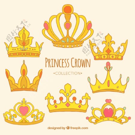 各种公主后冠皇冠系列素材