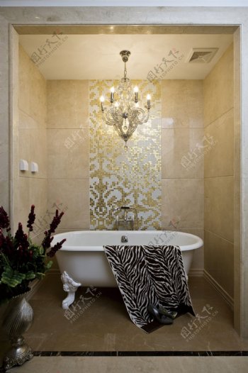 中式别墅浴室装修效果图