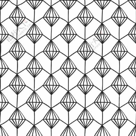 抽象几何钻石结构装饰图案背景