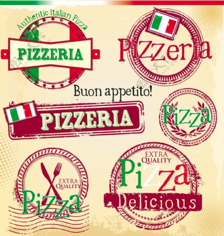 披萨图标图案