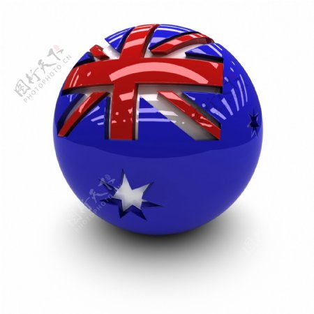 澳大利亚国旗球体图片