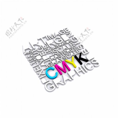 CMYK字母图片