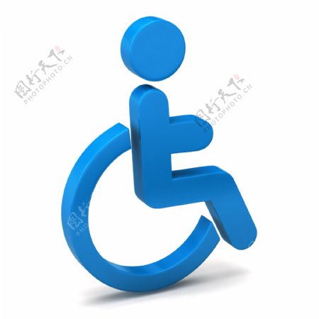 残疾人3D标志图片