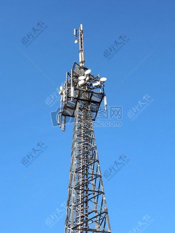 铁塔发送电台接待处天线电信桅杆无线电天线无线技术