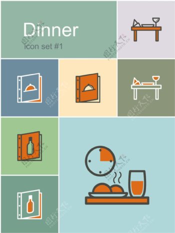 餐厅和菜谱图标图片