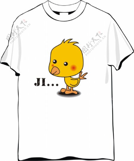黄色小鸡T恤