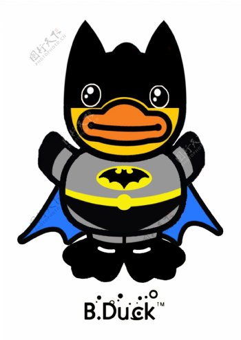 B.Duck小黄鸭蝙蝠侠卡通形象设计