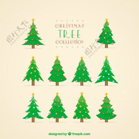 绿色圣诞树收藏
