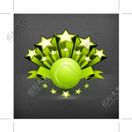 网球与立体五角星