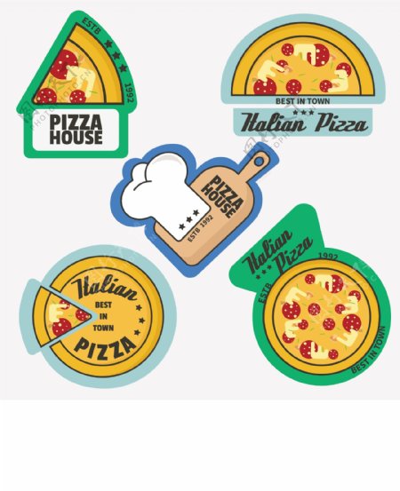 披萨标志集