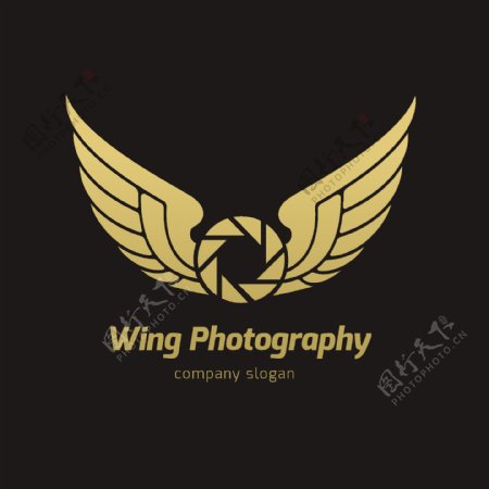 翅膀logo模板