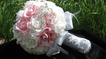 胸针花束户外商业照片新娘婚姻庆典胸针女性花束