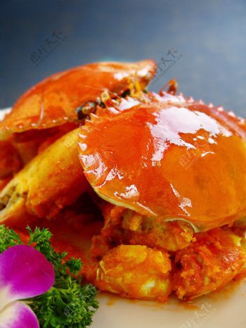 金沙肉蟹图片