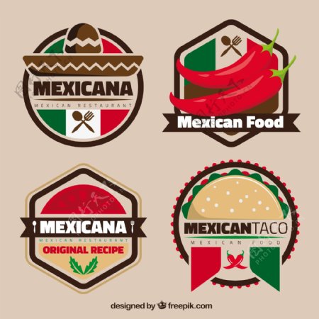 餐厅的彩色墨西哥标识
