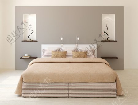 现代时尚卧室效果图图片