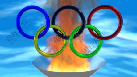 灼烧的奥运五环