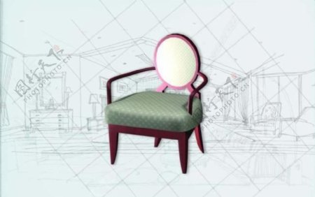 国际主义家具椅子0153D模型
