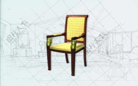 国际主义家具椅子0433D模型