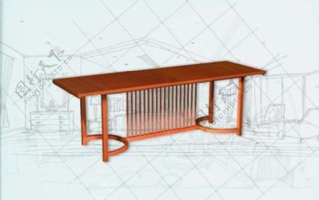 国际主义家具桌子0333D模型