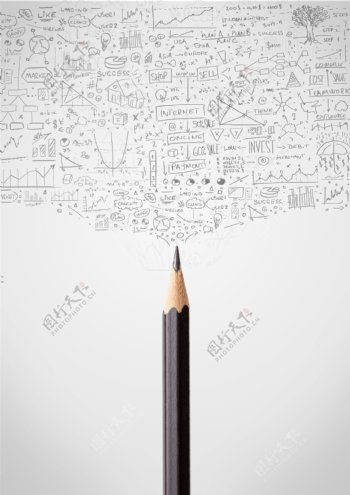 铅笔和手绘图表