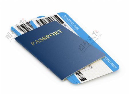 护照和飞机票图片