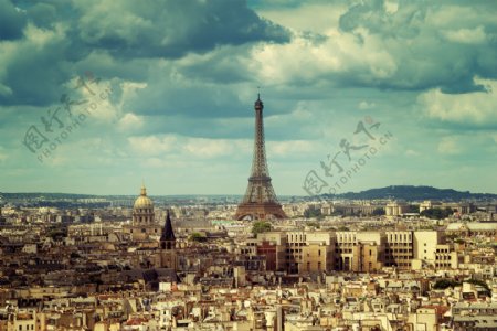 巴黎鸟瞰风光图片