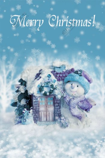 雪人与房子图片