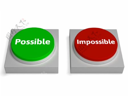 可能不可能的按钮显示乐观者还是悲观论者