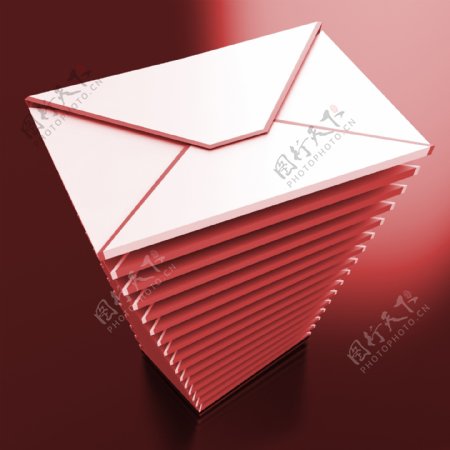 信封显示电子邮件收件箱的邮箱